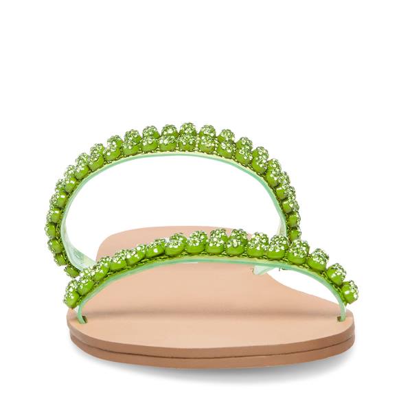 Sandały Damskie Steve Madden Felicia Lime Głęboka Zielone | SM-872RO