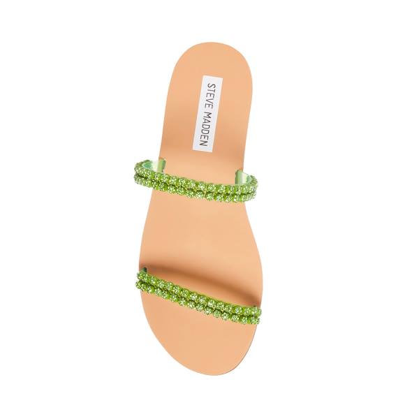 Sandały Damskie Steve Madden Felicia Lime Głęboka Zielone | SM-872RO