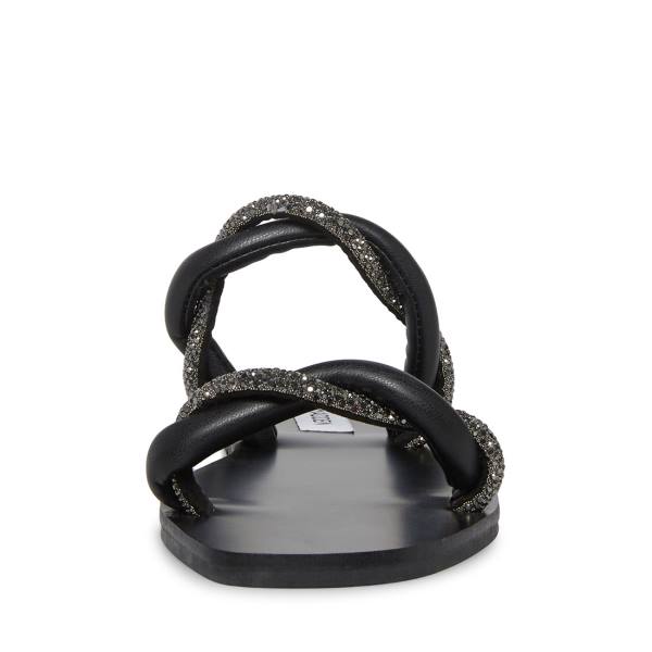 Sandały Damskie Steve Madden Flipped Czarne Kolorowe | SM-820LU