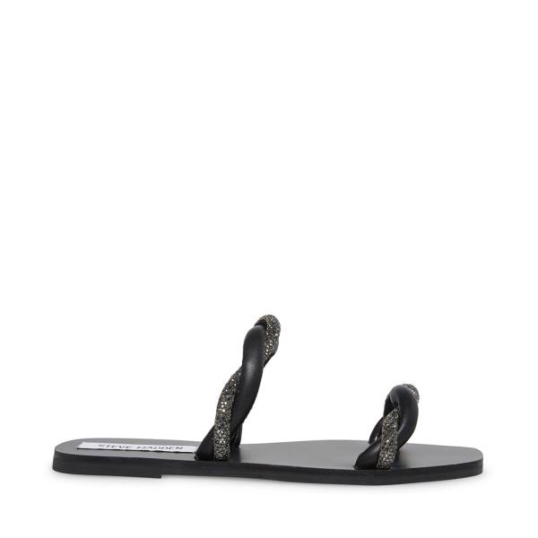 Sandały Damskie Steve Madden Flipped Czarne Kolorowe | SM-820LU