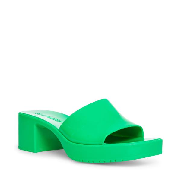 Sandały Damskie Steve Madden Harlin Zielone | SM-673CO