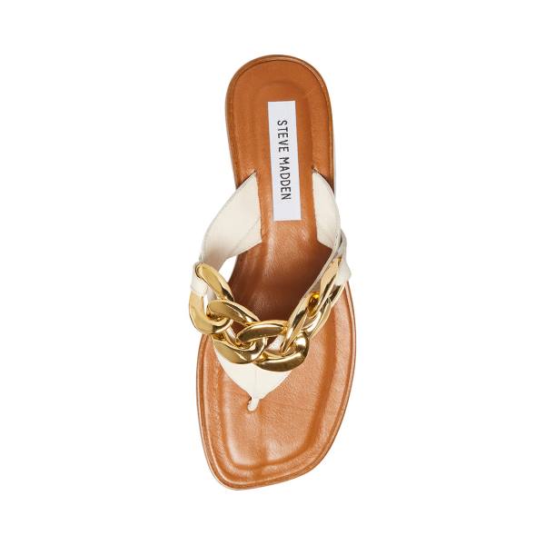 Sandały Damskie Steve Madden Hazel Białe | SM-650MN