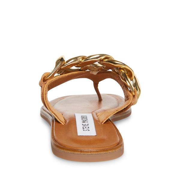Sandały Damskie Steve Madden Hazel Tan Brązowe | SM-784IY