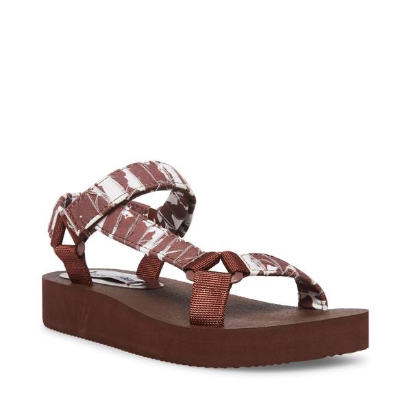 Sandały Damskie Steve Madden Henley Tan Brązowe Brązowe | SM-924FM