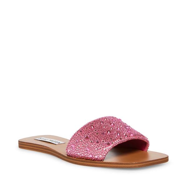 Sandały Damskie Steve Madden Iselle Różowe Kolorowe | SM-819MH