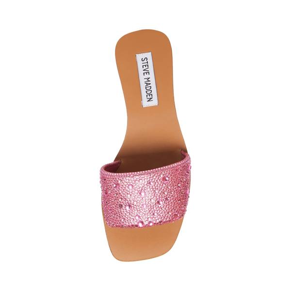 Sandały Damskie Steve Madden Iselle Różowe Kolorowe | SM-819MH