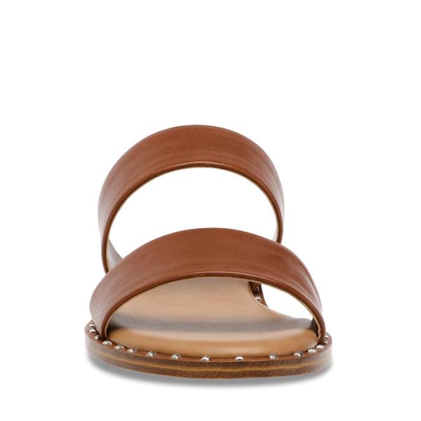 Sandały Damskie Steve Madden Ivara Cognac Skórzane Brązowe | SM-278FU