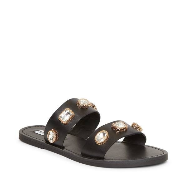 Sandały Damskie Steve Madden Jem Czarne Kolorowe | SM-602LP