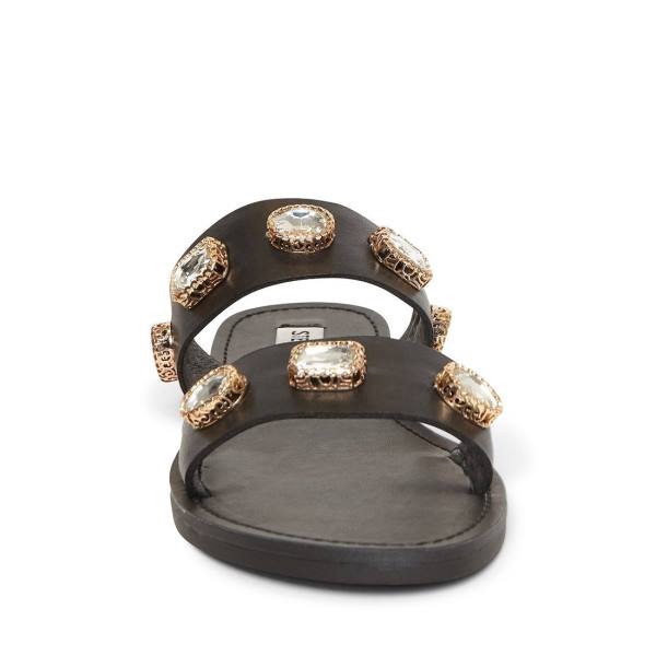 Sandały Damskie Steve Madden Jem Czarne Kolorowe | SM-602LP