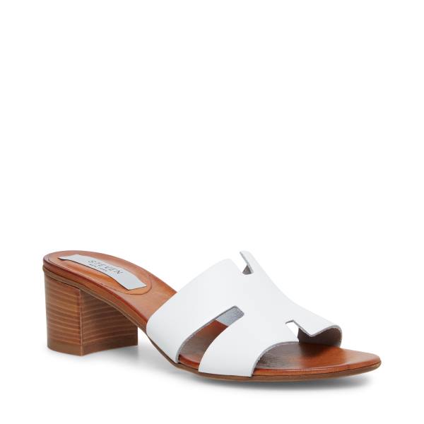 Sandały Damskie Steve Madden Joya Skórzane Białe | SM-265XG