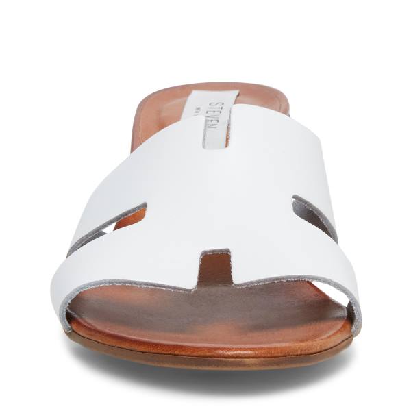 Sandały Damskie Steve Madden Joya Skórzane Białe | SM-265XG