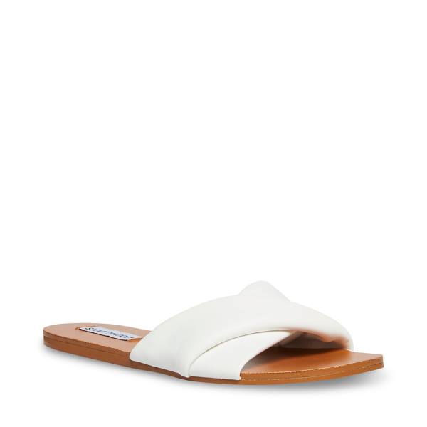 Sandały Damskie Steve Madden Kendria Białe | SM-850PO