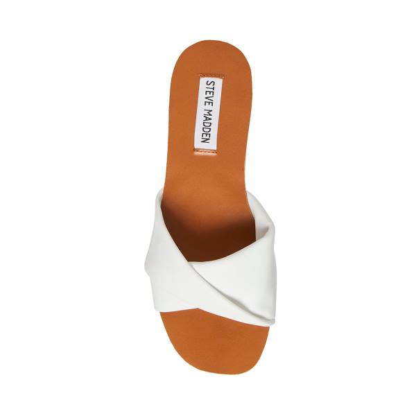 Sandały Damskie Steve Madden Kendria Białe | SM-850PO