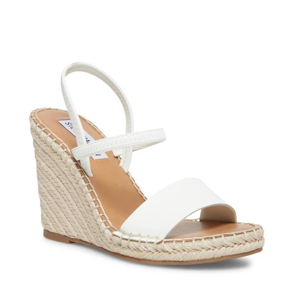 Sandały Damskie Steve Madden Mckenzie Białe | SM-076ML