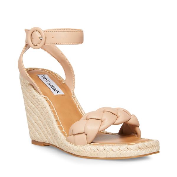 Sandały Damskie Steve Madden Novah Tan Brązowe | SM-085ST