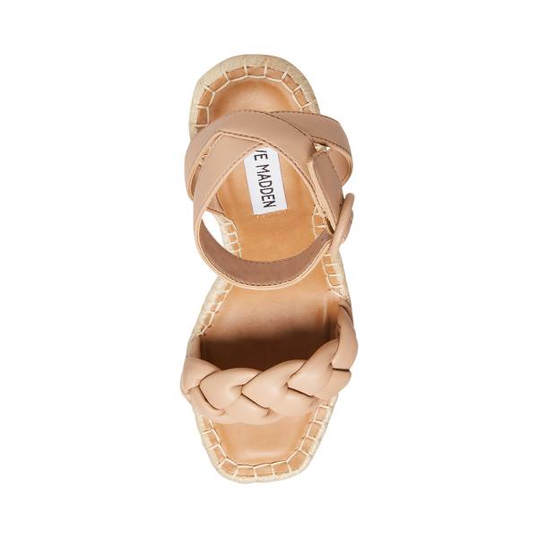 Sandały Damskie Steve Madden Novah Tan Brązowe | SM-085ST