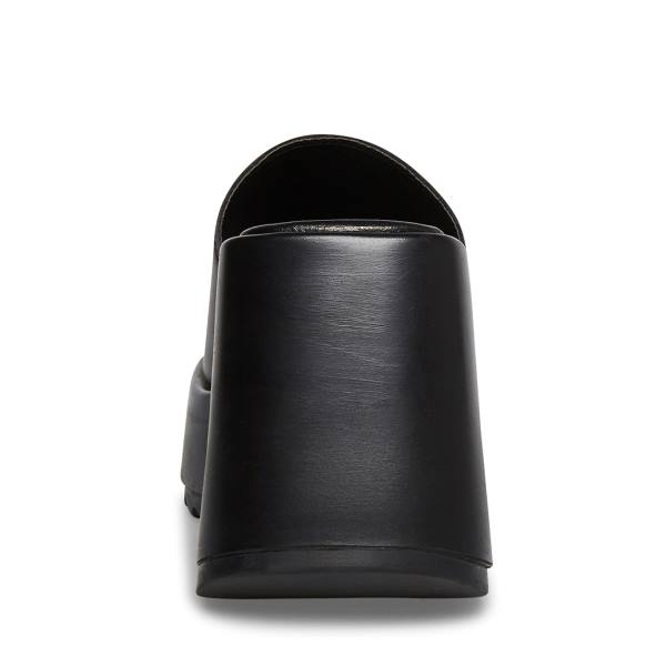 Sandały Damskie Steve Madden Pepe30 Skórzane Czarne | SM-514SY