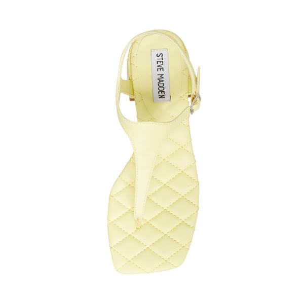 Sandały Damskie Steve Madden Pepper Żółte | SM-625DQ