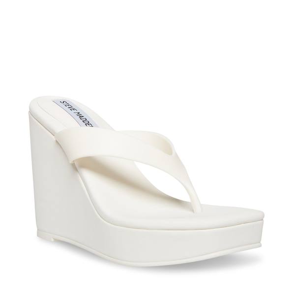 Sandały Damskie Steve Madden Refined Białe | SM-971VT
