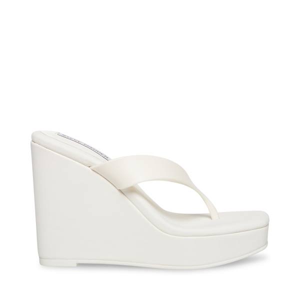 Sandały Damskie Steve Madden Refined Białe | SM-971VT
