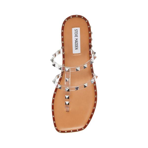 Sandały Damskie Steve Madden Sandie Clear | SM-347OJ