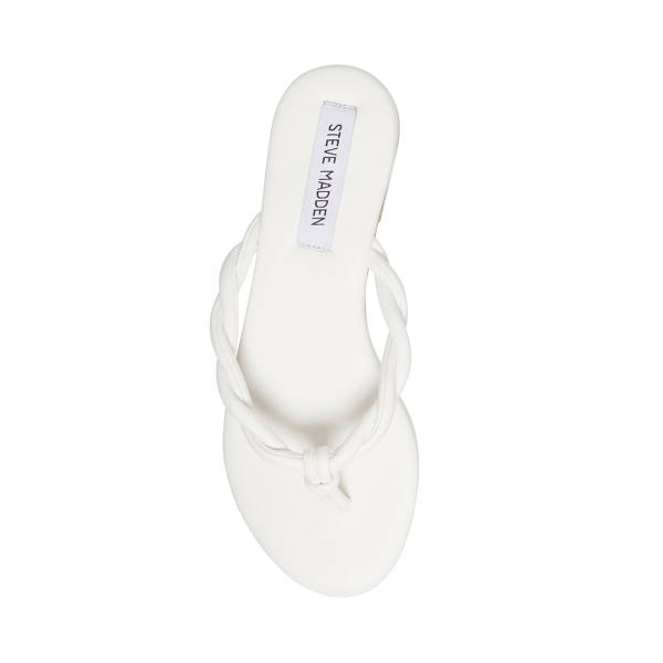 Sandały Damskie Steve Madden Saylor Białe | SM-431IR