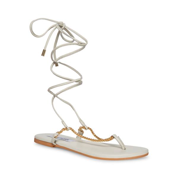 Sandały Damskie Steve Madden Tyra Bone Beżowe | SM-953GH