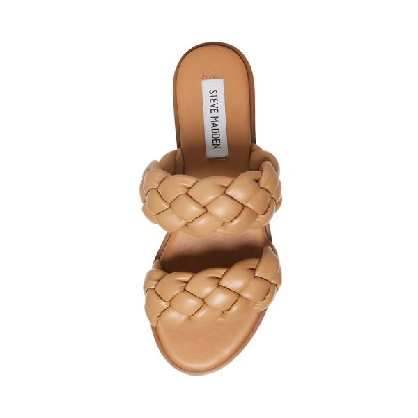 Sandały Damskie Steve Madden Zeren Tan Brązowe | SM-408AE
