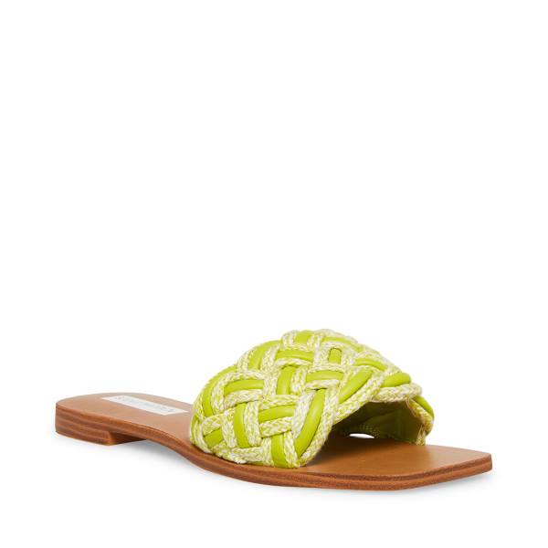 Sandały Damskie Steve Madden Zorya Lime Głęboka Zielone | SM-798EQ