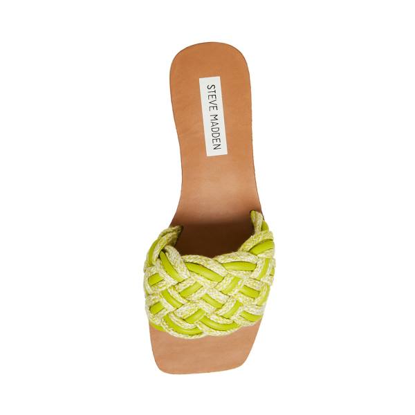 Sandały Damskie Steve Madden Zorya Lime Głęboka Zielone | SM-798EQ