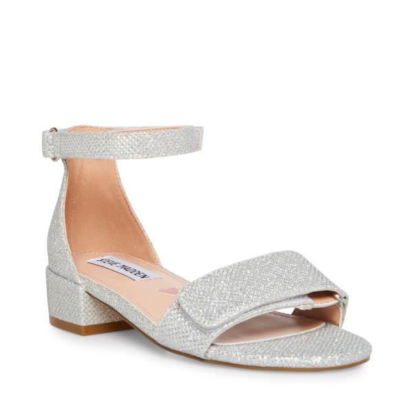 Sandały Dziecięce Steve Madden Airenne Srebrne | SM-947BJ