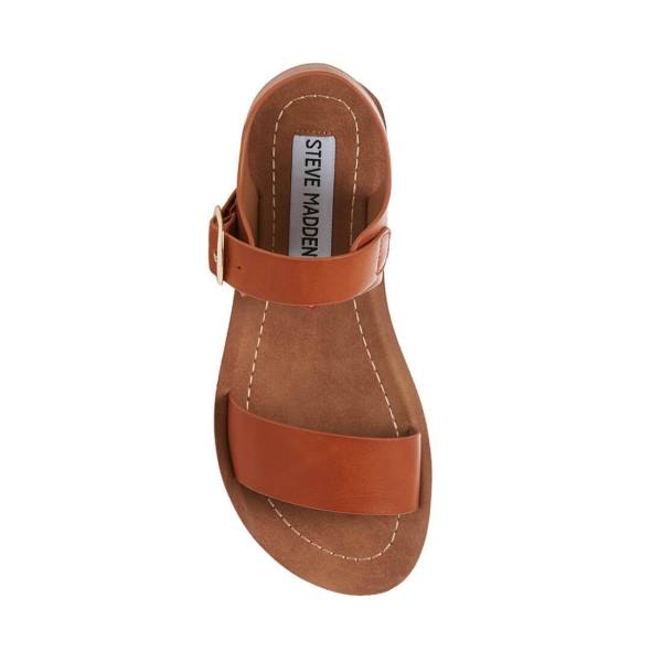 Sandały Dziecięce Steve Madden Jprobler Cognac Brązowe | SM-031XE