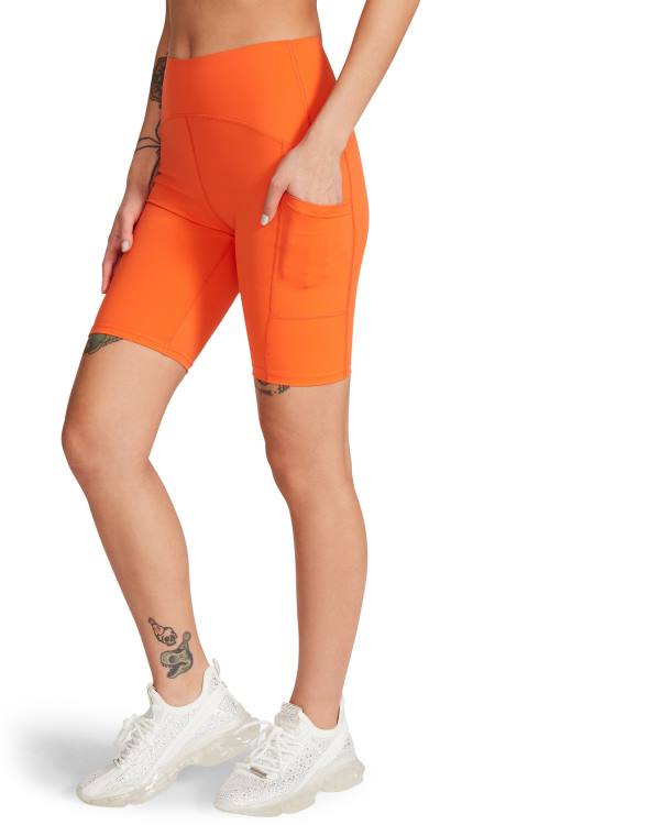 Spodnie Damskie Steve Madden Active Bike Krótkie Pomarańczowe | SM-068XW