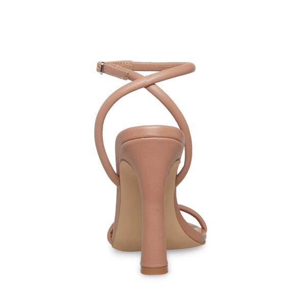 Szpilki Damskie Steve Madden Becky Tan Skórzane Heel Brązowe | SM-047RW
