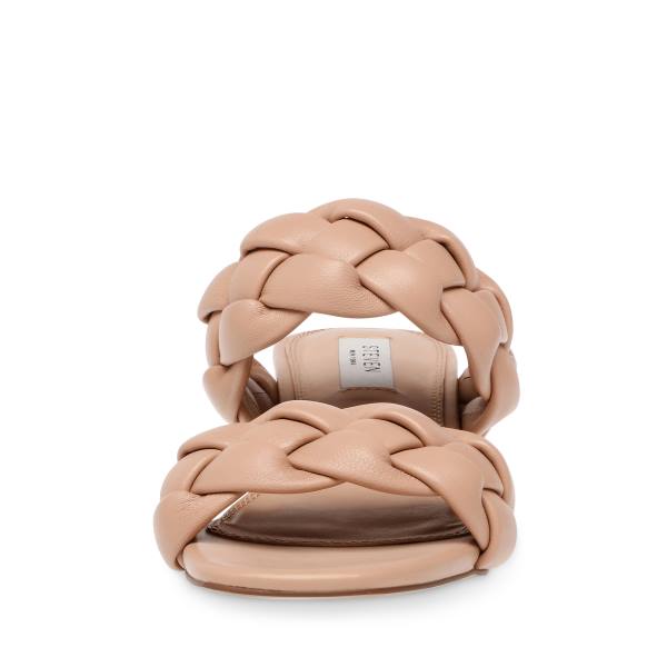 Szpilki Damskie Steve Madden Beliza Tan Skórzane Heel Beżowe | SM-463QV