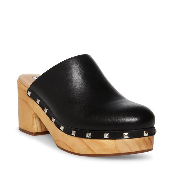 Szpilki Damskie Steve Madden Bushwick Skórzane Heel Czarne | SM-587OE