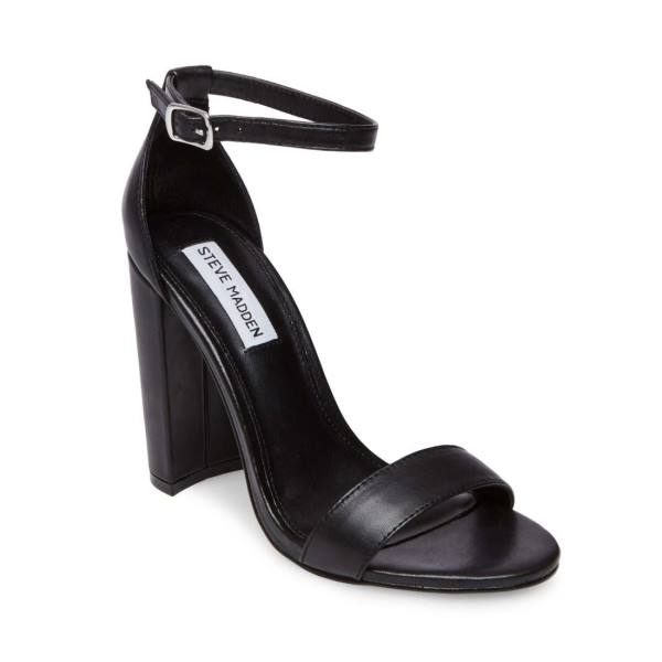Szpilki Damskie Steve Madden Carrson Skórzane Heel Czarne | SM-528MF