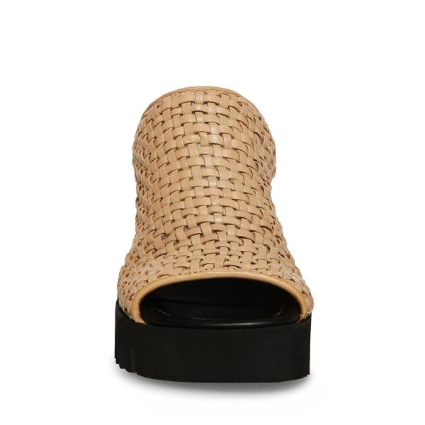 Szpilki Damskie Steve Madden Fayth Sand Skórzane Heel Brązowe | SM-402RK