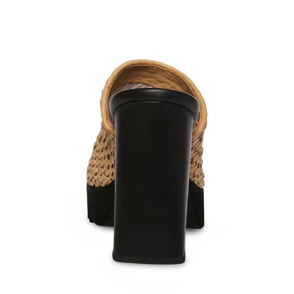 Szpilki Damskie Steve Madden Fayth Sand Skórzane Heel Brązowe | SM-402RK