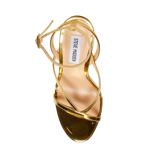 Szpilki Damskie Steve Madden Flamenco Heel Złote | SM-827AV