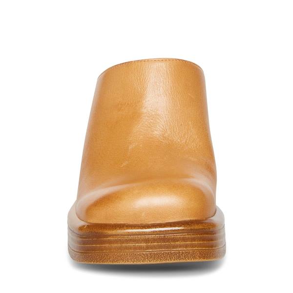 Szpilki Damskie Steve Madden Flirtie Tan Skórzane Heel Brązowe | SM-429HE