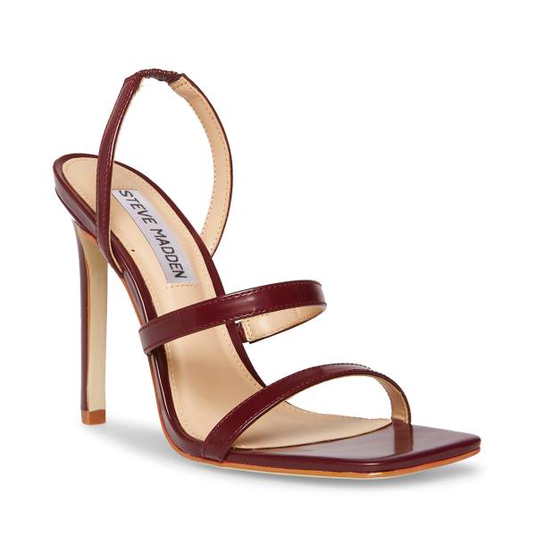 Szpilki Damskie Steve Madden Grade Burgundy Heel Bordowe | SM-526BA