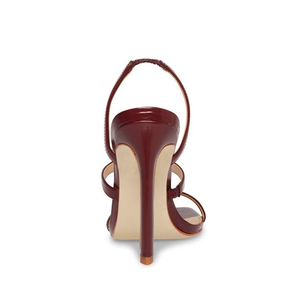 Szpilki Damskie Steve Madden Grade Burgundy Heel Bordowe | SM-526BA