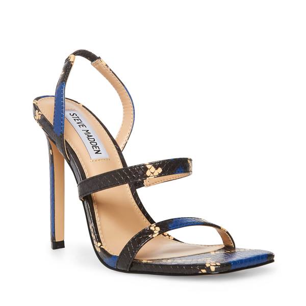Szpilki Damskie Steve Madden Grade Snake Heel Niebieskie Wąż | SM-736JU