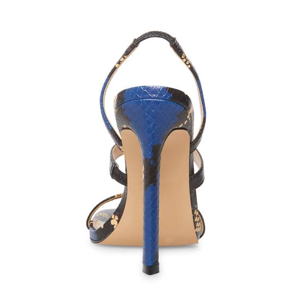 Szpilki Damskie Steve Madden Grade Snake Heel Niebieskie Wąż | SM-736JU