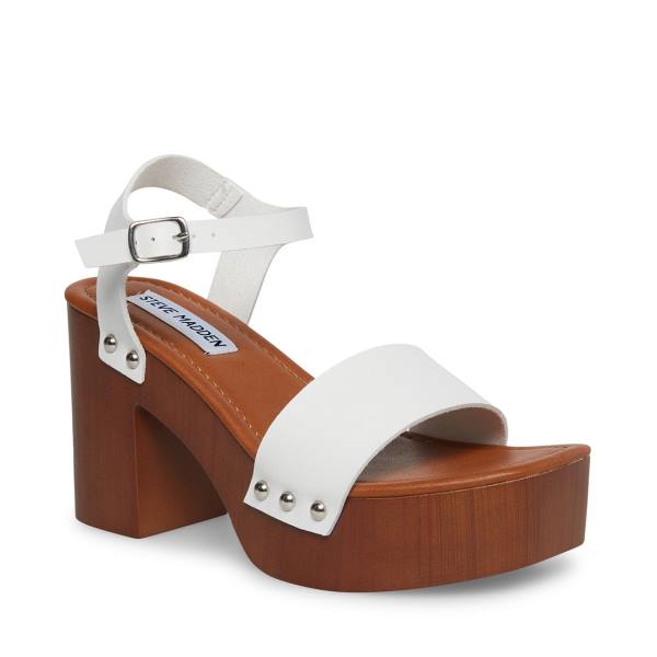 Szpilki Damskie Steve Madden Ivy Heel Białe | SM-418CQ