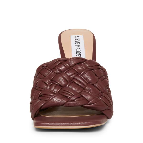 Szpilki Damskie Steve Madden Jarina Burgundy Heel Bordowe | SM-716RO