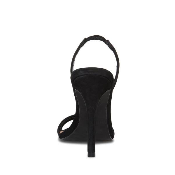 Szpilki Damskie Steve Madden Marbella Nubuck Heel Czarne | SM-623XT