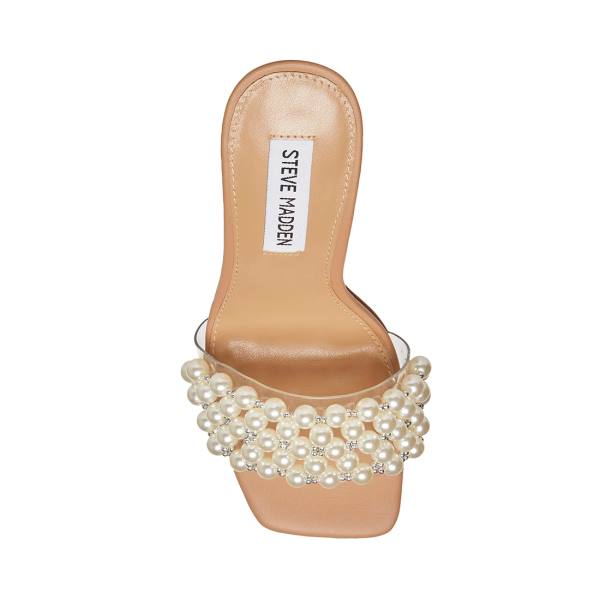 Szpilki Damskie Steve Madden Sift Natural Heel Beżowe | SM-241WT