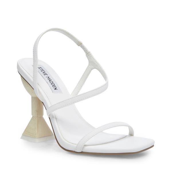 Szpilki Damskie Steve Madden Structure Heel Białe | SM-412WN